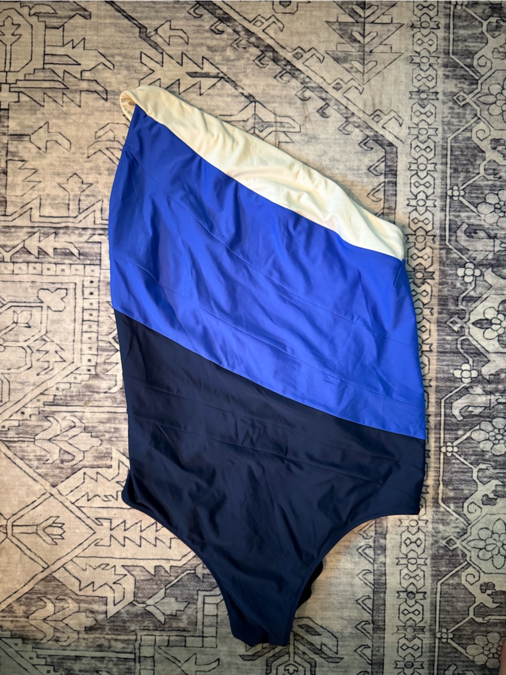 Summersalt Sidestroke Blue, Navy,  White Ombre Swimsuit Size 22